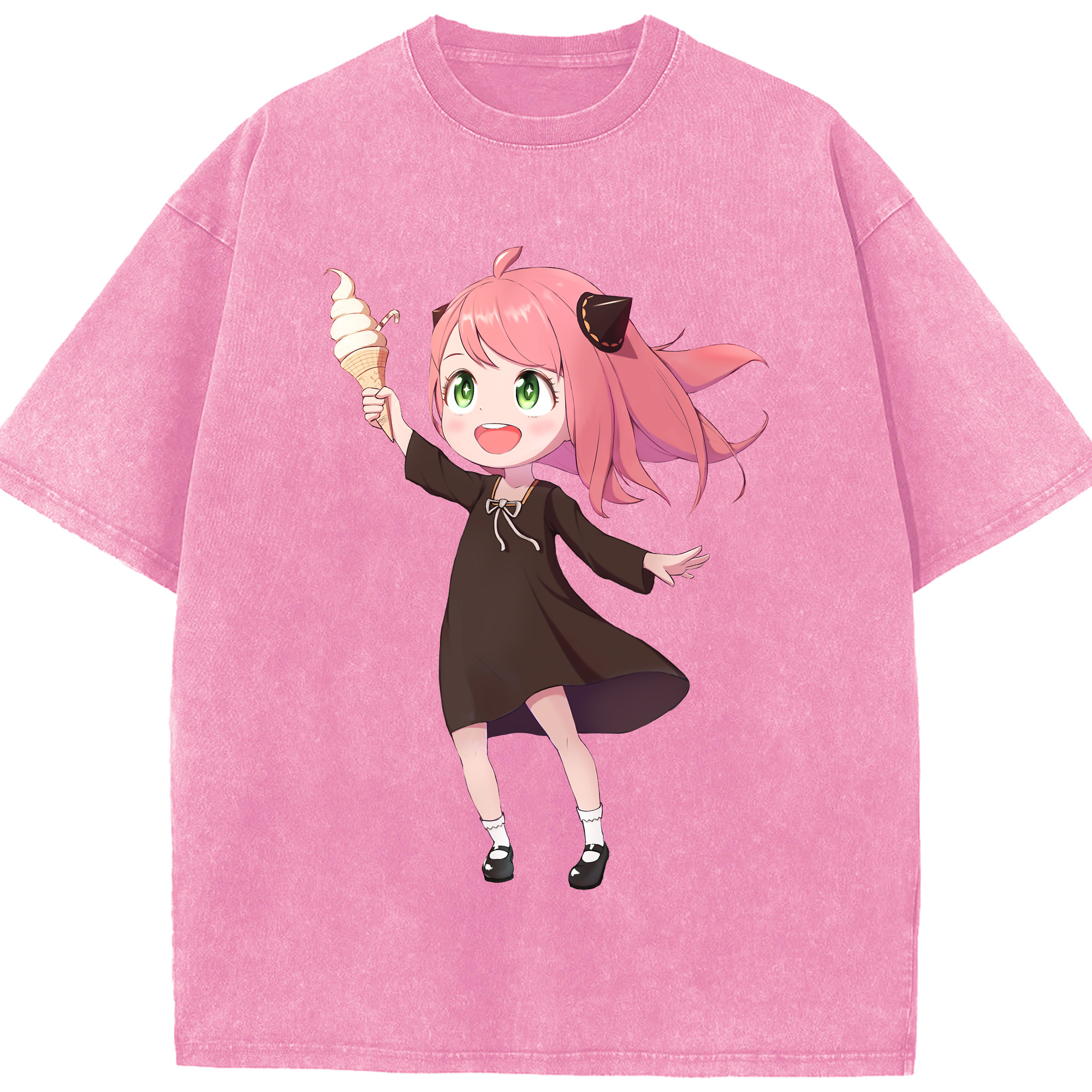 （画像用） SPY×FAMILY间谍家家酒 綿100% ヴィンテージ風 半袖Tシャツ（フロントプリント）